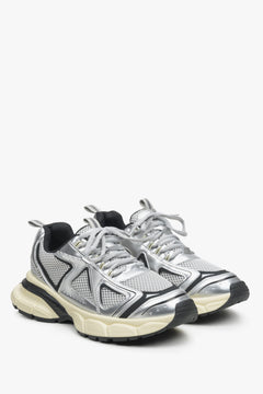 Srebrno-czarne sneakersy damskie na elastycznej platformie ES 8 ER00114598