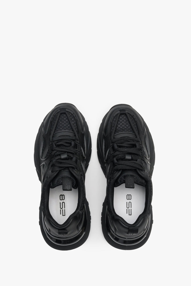 Sneakersy damskie w kolorze czarnym ES 8 na wiosnę i jesień - prezentacja obuwia z góry.