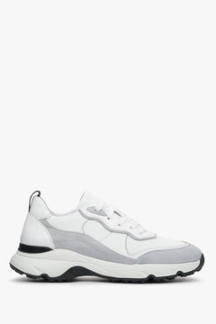 Białe sneakersy damskie ze skóry naturalnej Estro ER00111357