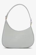 Szare torebka damska typu shoulder bag ze skóry naturalnej Estrо ER00113006