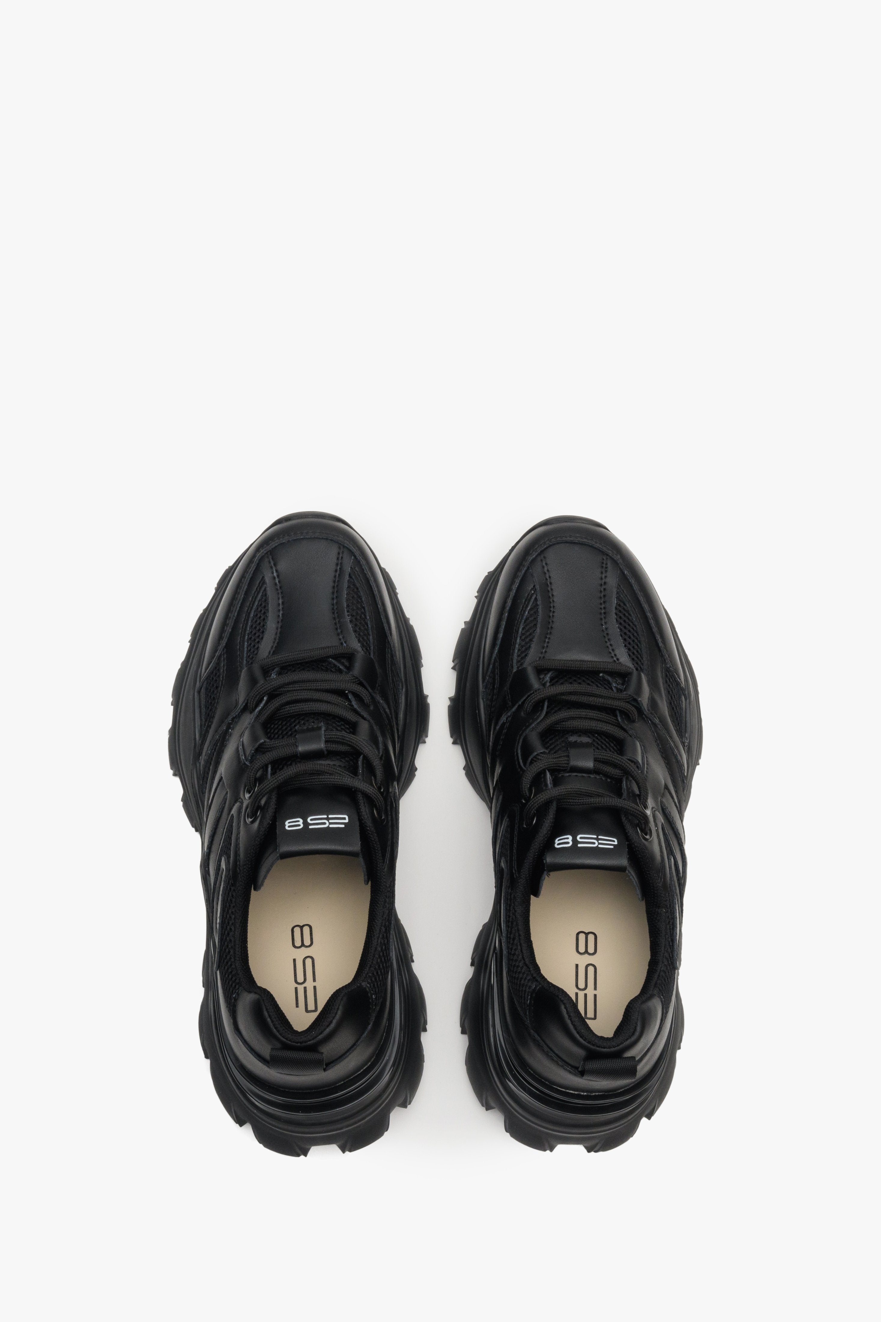 Sneakersy damskie w kolorze czarnym ES 8 - prezentacja obuwia z góry.