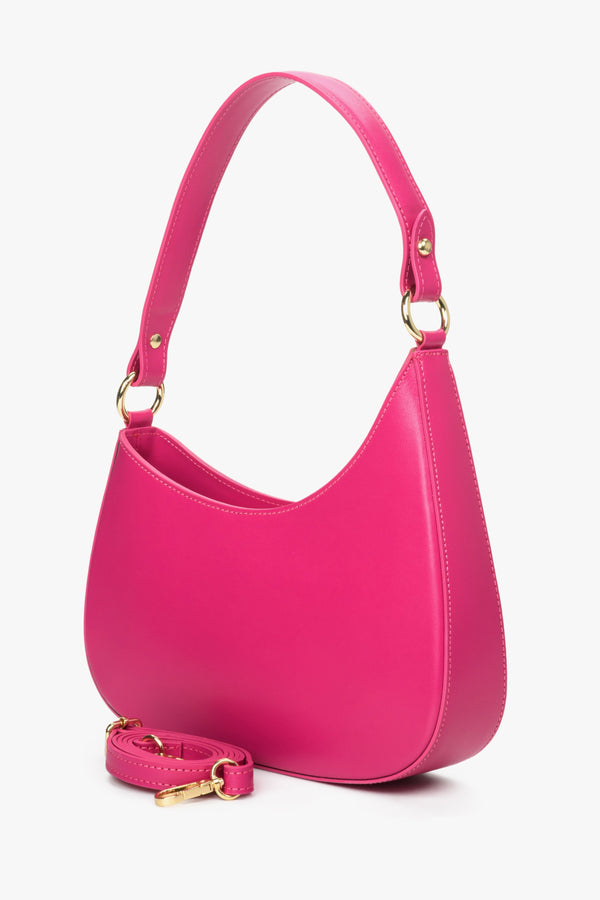 Damska, różowa torebka typu shoulder bag z wymiennym paskiem Estro.