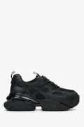 Czarne sneakersy damskie na grubej podeszwie z siateczką ES 8 ER00112601