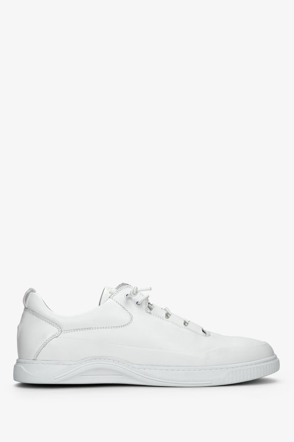 Białe sneakersy męskie ze skóry naturalnej na wiosnę ES 8 ER00110939