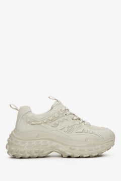 Jasnozielone sportowe sneakersy damskie na platformie ES 8 ER00112603