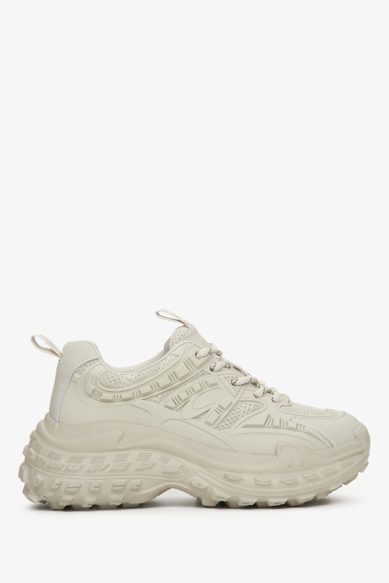 Jasnozielone sportowe sneakersy damskie na platformie ES 8 ER00112603
