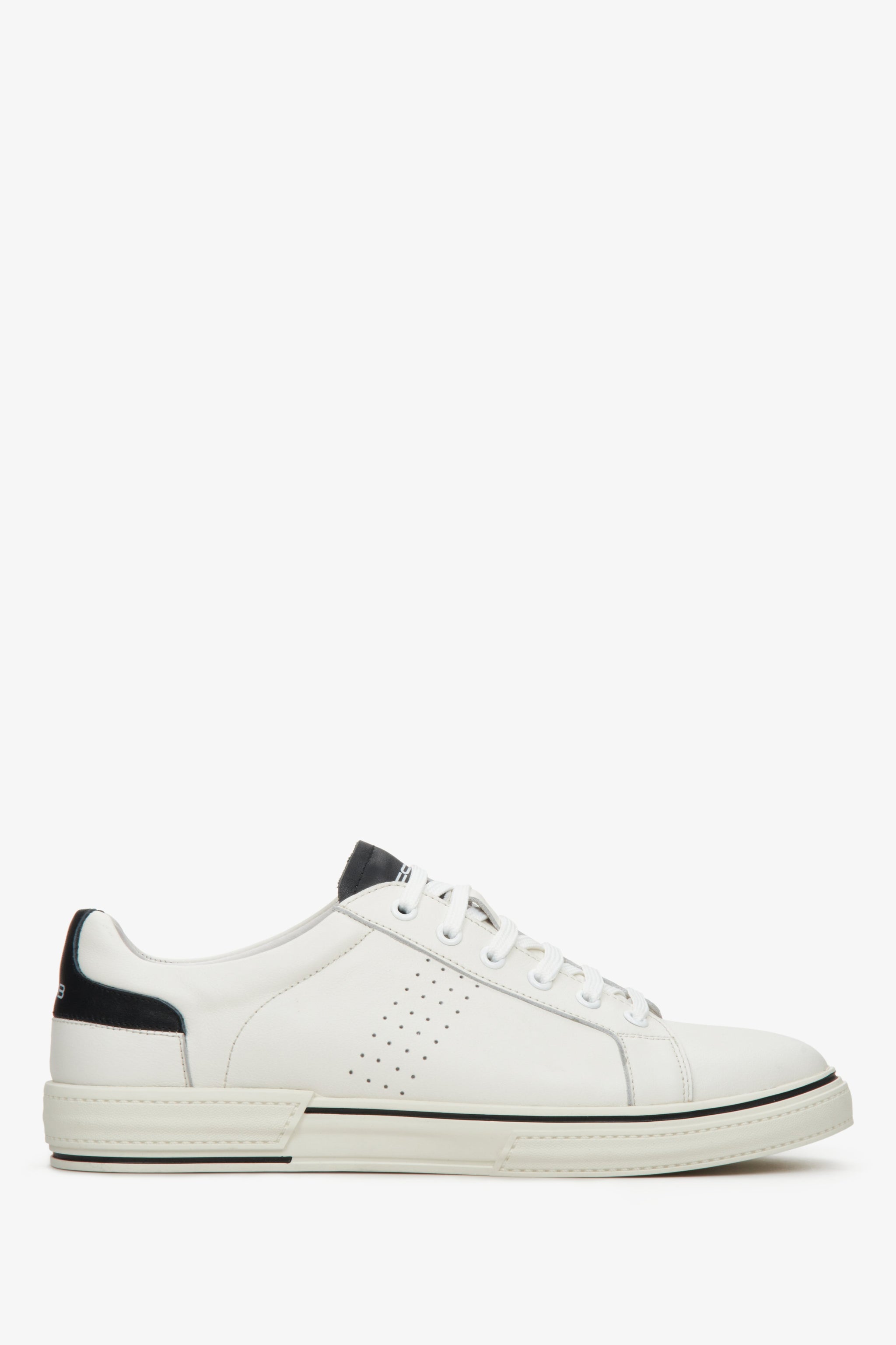 Biało-czarne sneakersy męskie ze skóry naturalnej ES 8 ER00112549