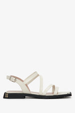 Białe sandały damskie z cienkich pasków Estro ER00112698