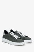 Zielone sneakersy męskie ze skóry naturalnej Estro ER00112367