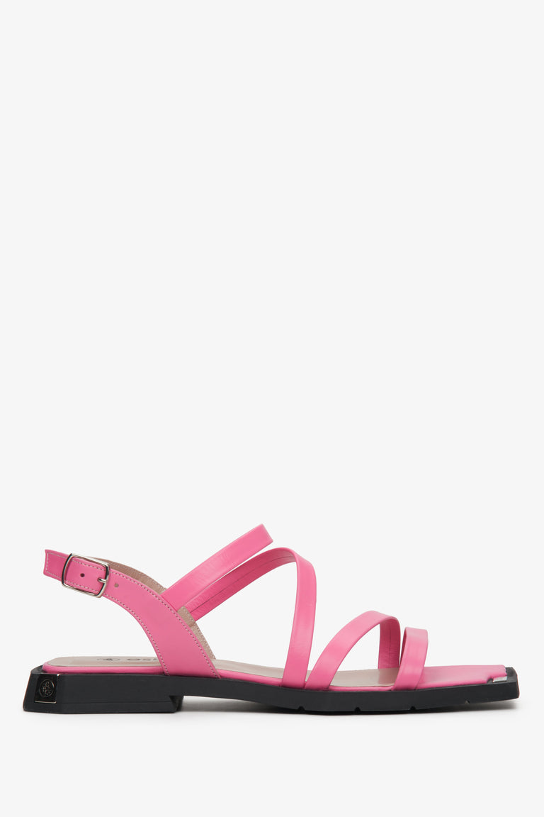 Różowe sandały damskie z cienkich pasków Estro ER00112697