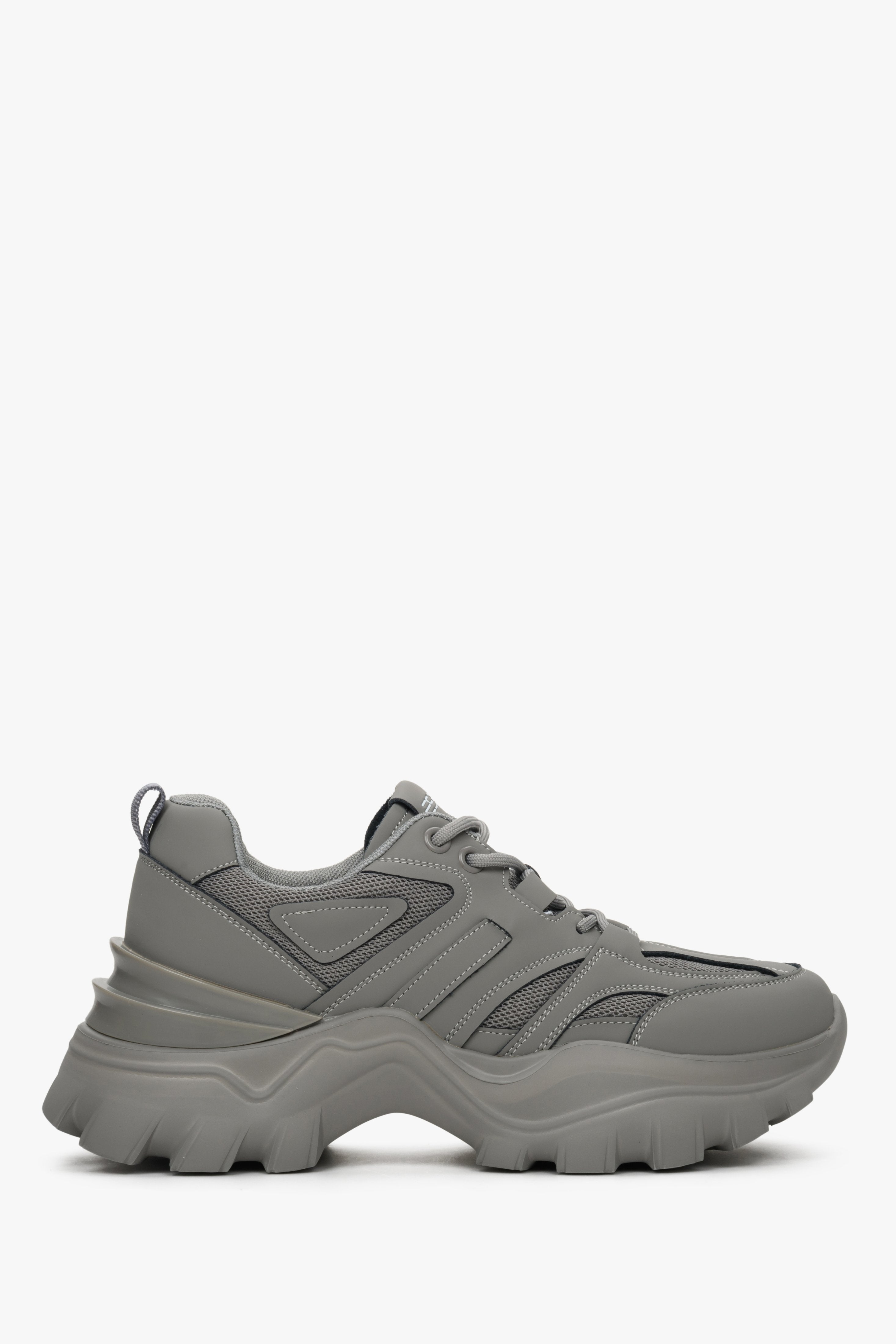 Szare sneakersy damskie na platformie ES 8 ER00112609
