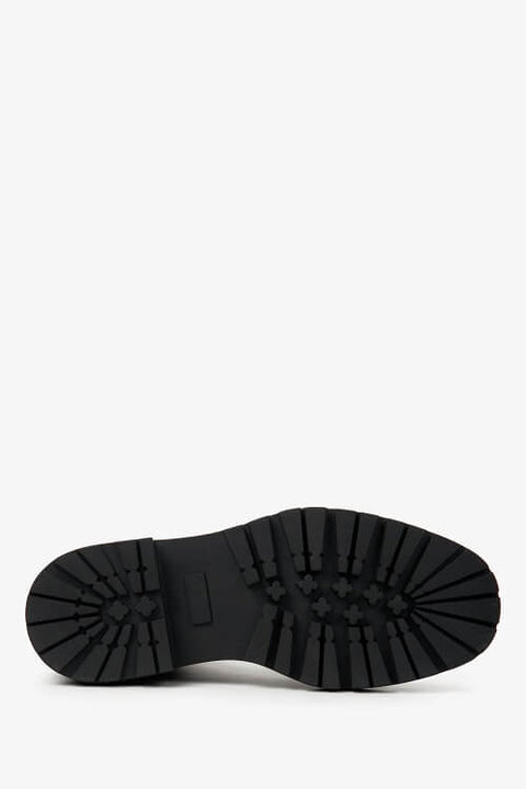 Czarne wsuwane botki damskie z elastyczną cholewką Estro ER00112039