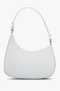 Biała torebka damska typu shoulder bag ze skóry naturalnej Estrо ER00113008