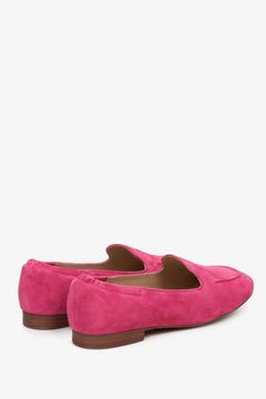 Loafersy damskie z naturalnego weluru, idealne na wiosne i lato.