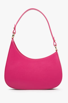 Różowa torebka damska typu shoulder bag ze skóry naturalnej Estrо Estrо ER00113010