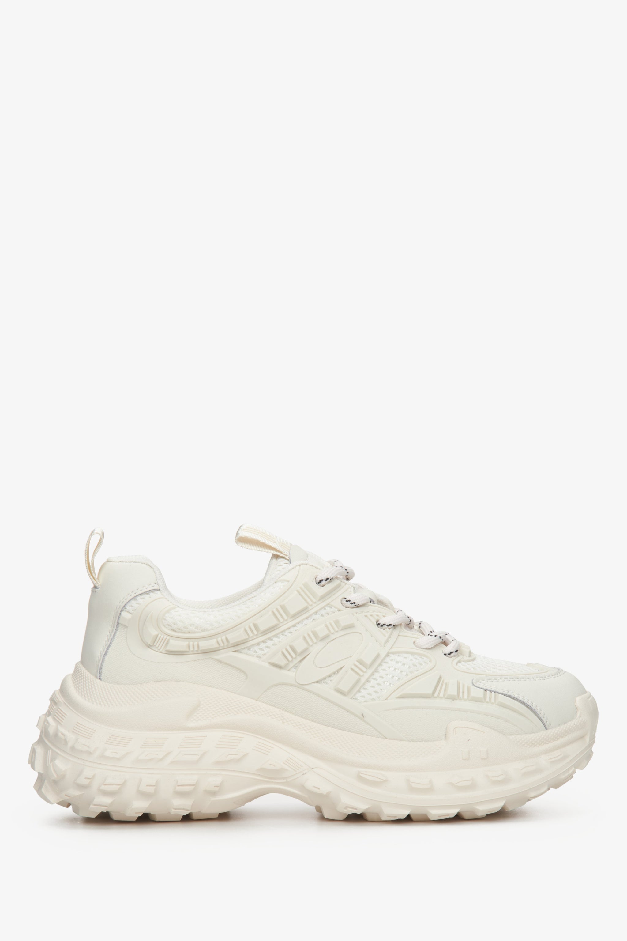 Beżowe sportowe sneakersy damskie na platformie ES 8 ER00112602